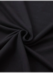 Baskılı Oversize Bisiklet Yaka T-shirt - Siyah