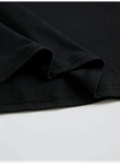 Baskılı Oversize Bisiklet Yaka T-shirt - Siyah