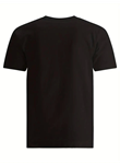 Baskılı Oversize Bisiklet Yaka T-shirt - Siyah