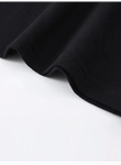 Baskılı Oversize Bisiklet Yaka T-shirt - Siyah
