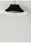 Baskılı Oversize Bisiklet Yaka T-shirt - Beyaz