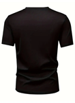 Baskılı Oversize Bisiklet Yaka T-shirt - Siyah