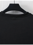 Baskılı Oversize Bisiklet Yaka T-shirt - Siyah