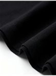 Baskılı Oversize Bisiklet Yaka T-shirt - Siyah