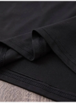 Baskılı Oversize Bisiklet Yaka T-shirt - Siyah