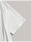 Baskılı Oversize Bisiklet Yaka T-shirt - Beyaz