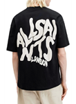 Erkek Baskılı Oversize T-shirt - Siyah