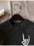 Erkek Baskılı Oversize T-shirt - Siyah
