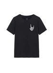 Erkek Baskılı Oversize T-shirt - Siyah