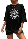 Bisiklet Yaka Baskılı T-shirt - Siyah
