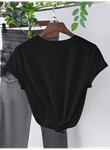 Baskılı T-shirt - Siyah