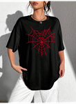 Baskılı T-shirt - Siyah