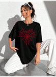 Baskılı T-shirt - Siyah
