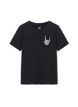 Baskılı T-shirt - Siyah