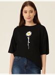 Baskılı T-shirt - Siyah