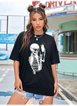 Baskılı T-shirt - Siyah
