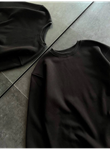 Kışlık Bisiklet Yaka Üç İplik Basic SweatShirt - Siyah