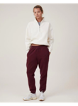 Oversize Yarım Farmuarlı Yakalı Basic SweatShirt - Beyaz