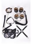 Deri Harness Leopar Set