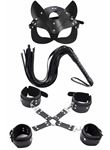 Maske Kırbaç Bileklik 5 Li Harness Deri Set