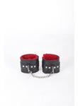 Siyah Kırmızı İçi Tüylü Bileklikli Kelepçe
