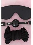 Gözlük Ağız Topu İp Üçlü Deri Harness Set