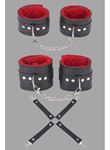Siyah Kırmızı Harness Fantezi Aksesuar Set