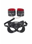 Maske Ve Kelepçe Deri Harness Fantezi Set