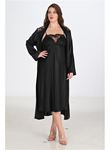 2li Siyah Sabahlık Takımı Bigsize 6221