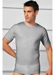 Erkek Pamuklu Kısa Kol Geniş Yaka Klasik Fanila T-Shirt (2510)