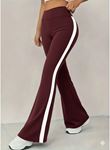 Kadın Yüksek Bel İspanyol Paçalı Yanlardan şerit Detaylı Dalgıç Tayt Pantolon