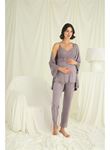 Dantelli Hamile Lohusa 3'lü Pijama Takımı