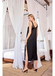 %100 Viskon Dantelli ve Dekolteli Saten Sabahlık Takımı
