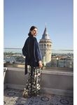 Yaprak Desenli ve Dantelli 3'lü Pijama Takımı
