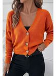 Kadın Uzun Kollu Düğme Detay Triko Bluz