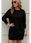 Kadın Uzun Kollu Bisiklet Yaka Iki Iplik Elbise