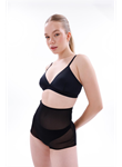 Siyah MI EMAY 2706 Lazer Tül Toparlayıcı Slip Hayalet Külot Korse