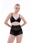 Siyah MI EMAY 2706 Lazer Tül Toparlayıcı Slip Hayalet Külot Korse
