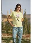 Desenli ve Baskılı "Yoga Sport" Pijama Takımı