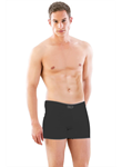 Siyah MI Emay 2108 Seamless uzun Erkek Boxer