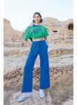 Kısa Kollu "Never Give Up" 3'lü Crop Eşofman Takımı