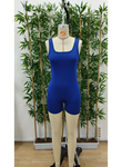 Kadın Kare Yaka Sırt Dekolte Detay Dalgıç Bodycon Mini Tulum