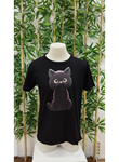 Erkek Bisiklet Yaka Kedi Baskılı Süprem T-shirt