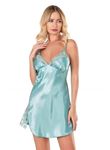 Aqua Saten Gecelik 8117