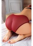 Güpürlü Taşlı Bordo Tül Fantezi Külot