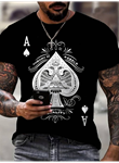 Erkekkısa Kollu Yuvarlak Yaka Desenli Viskon T-shirt
