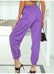 Kadın Yüksek Bel Bağcıklı Cepli Paça Ağzı Lastikli Parasüt Pantolon