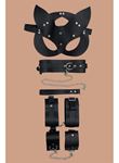 Siyah 4'lü Maske ,Tasma,Kelepce Harness Set