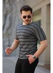 Erkek Petek Desenli Kısa Kollu T-shirt