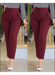 Kadın üste Oturan Paçası Bilek üzerinde Biten Atlas Kumaş Pantolon 36 (S) - 48 (4XL)